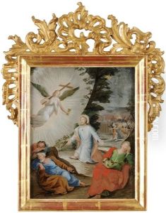 Christus Am Olberg, Dem Ein Engel Mit Kreuz Und Kelch Erscheint by Leodegar Meyer