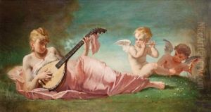Jeune Femme A La Lyre