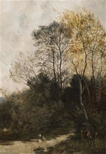 Trees By The Water by Carl Theodor Meyer-Basel