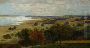 Unterseelandschaft Bei Ermatingen. Im Hintergrund Konstanz by Carl Theodor Meyer-Basel