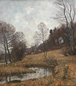 Herbstlandschaft Mit Bachaue by Carl Theodor Meyer-Basel