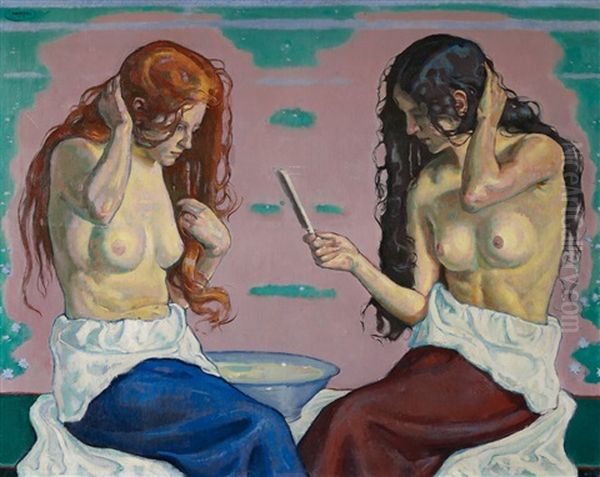 Madchen Bei Der Toilette - view 1