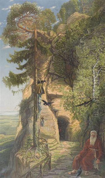 Hohlenlandschaft Mit Meinrad Von Einsiedeln - view 1