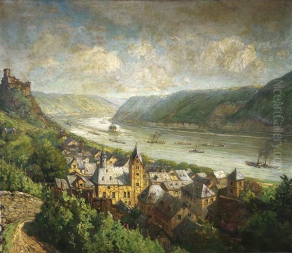 Grosses Rheinpanorama Mit Blick Auf St. Goarshausen - view 1