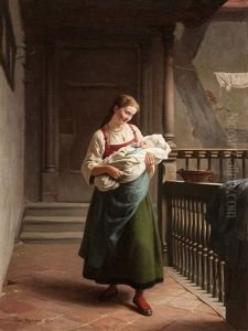 Mother's Joy by Franz Meyerheim