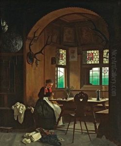 The Seamstress by Franz Meyerheim