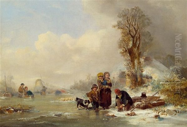 Winterlandschaft Mit Staffage - view 1
