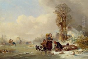Winterlandschaft Mit Staffage by Friedrich Eduard Meyerheim
