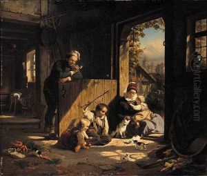Fang Die Maus (catch The Mouse) by Friedrich Eduard Meyerheim