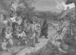 Barenfanger Im Dorfe by Friedrich Eduard Meyerheim