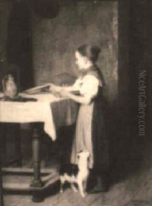 Setting The Table by Friedrich Eduard Meyerheim