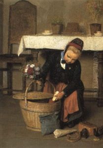 The Toy Basket by Friedrich Eduard Meyerheim