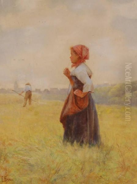 Figures In The Harvest Fields - view 1