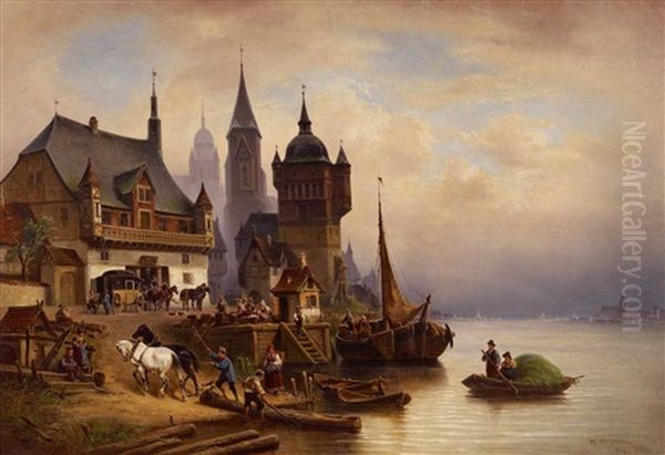 Postkutsche Im Pommerschen Hafen - view 1