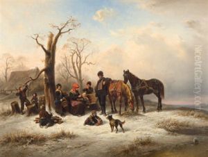 Winterlandschaft Mit Rastenden Zigeunern