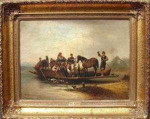 The Ferry by Wilhelm Alexander Meyerheim