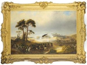 A Battle Scene With Cavalry Advancing (eine Schlachtenszene Mit Vorruckender Kavallerie)