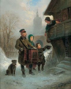 Der Leierkastenspieler by Wilhelm Alexander Meyerheim