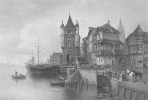 Reges Treiben An Der Kaimauer Einer Alten Hafenstadt Reges Treiben An Der Kaimauer Einer Alten Hafenstadt
