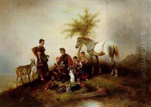 Feeding Time by Wilhelm Alexander Meyerheim