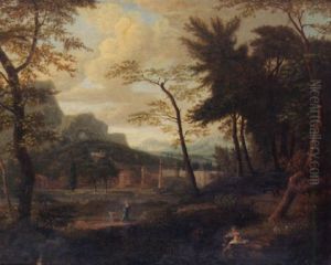 A Classical Landscape With Venus And Cupid