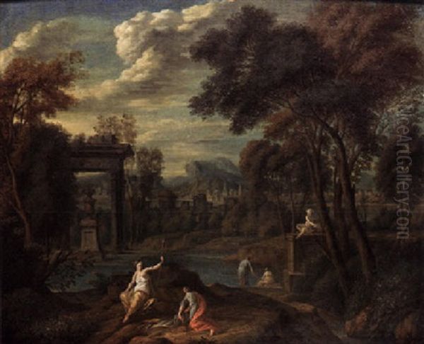 The Goddess Diana Resting During A Hunt, A City Beyond - view 1