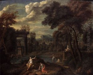 The Goddess Diana Resting During A Hunt, A City Beyond