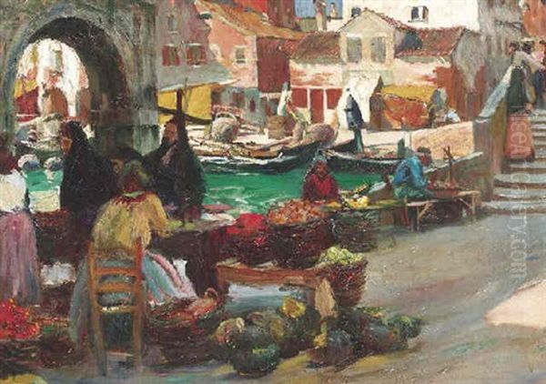 Gemusehandler Im Hafen Von Chioggia - view 1