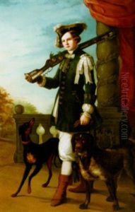 A Hunter With Her Dogs