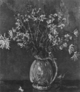 Steinkrug Mit Blumenstrauss Steinkrug Mit Blumenstrauss