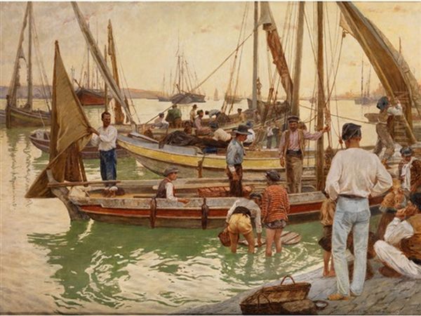 Portugiesische Hafenszene - view 1