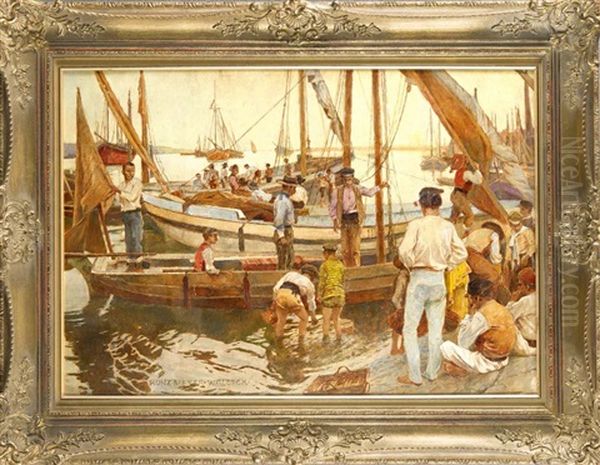 Italienische Fischer Im Hafen - view 1