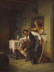 A Playful Banter by Ferdinand Meyer-Wismar