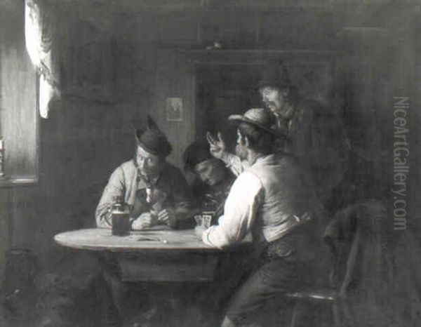 Kartenspieler Am Bauerntisch - view 1