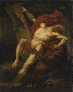Milo Of Croton Attacked By A Lion
