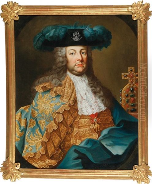 Portraits Of Emperor Francis I Stephen And His Wife by Martin van Meytens the Younger
