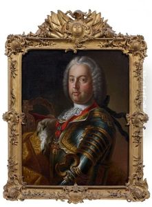 Portraits De L'imperatrice Marie-therese D'autriche Et De Son Epoux Francois-etienne De Lorraine (2 Works)