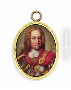 Charles Vi (1685-1740), Holy Roman Emperor, In Gilt-bordered Silver Breastplate, Crimson Robe, Wearing The Jewel Of The Order Of The Golden Fleece