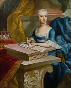 Erzherzogin Maria Josepha Am Schreibpult (1751-1767), Tochter Der Kaiserin Maria Theresia Und Des Kaisers Franz Stephan