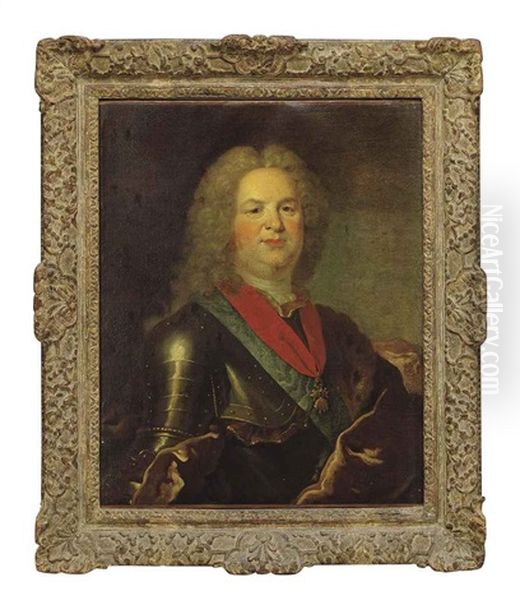 Portrait Of A Nobleman Wearing A Wig And Armor - view 1