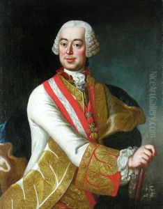 Portrait Des Feldmarschall Leopold Joseph Reichsgraf Von Daun by Martin van Meytens the Younger