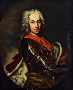 Bildnis Eines Fursten Im Harnisch Mit Dem Orden Vom Goldenen Vlies by Martin van Meytens the Younger