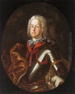 Bildnis Kaiser Franz I. Stephan Im Harnisch Mit Dem Orden Vom Goldenen Vlies by Martin van Meytens the Younger