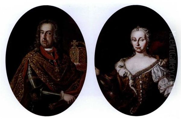 Portrait Of The Empress Maria Theresia Of Austria (+ Portrait Of The Emperor Franz Stephan Of Austria; Pair) - view 1