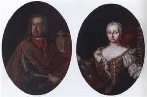 Portrait Of The Empress Maria Theresia Of Austria by Martin van Meytens the Younger