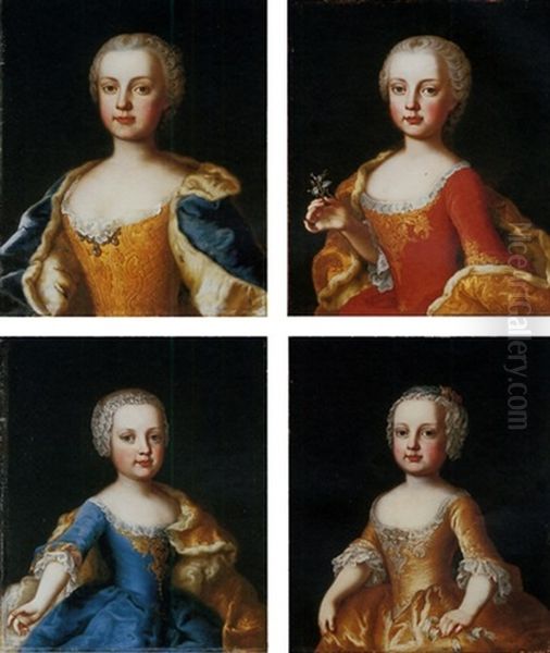 Portraits Of Four Young Noblewomen - Daughters Of The Empress Maria Theresa Of Austria? - view 1