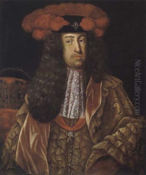 Kaiser Karl Vi., Vater Der Maria Theresia, Im Spanischen Mantelkleid Mit Der Kollane Des Ordens Vom Goldenen Vlies - view 1