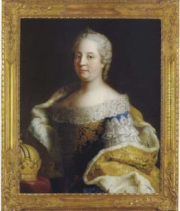 Bildnis Der Kaiserin Maria Theresia Mit Der Rudolfinischen Hauskrone Und Spateren Osterreichischen Kaiserkrone