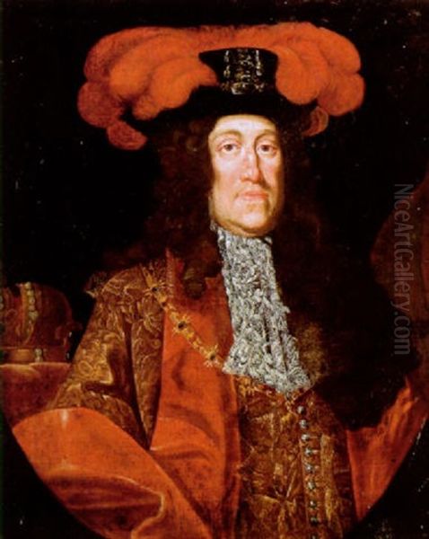 Kaiser Karl Vi., Vater Der Maria Theresia, Im Spanischen Mantelkleid Mit Der Kollane Des Ordens Vom Goldenen Vlies - view 1