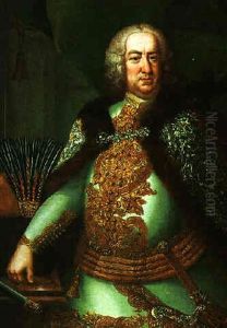 Portrait Of Ferenc Esterhazy, Kanzler Of Hungary And Ban Of Croatia by Martin van Meytens the Younger